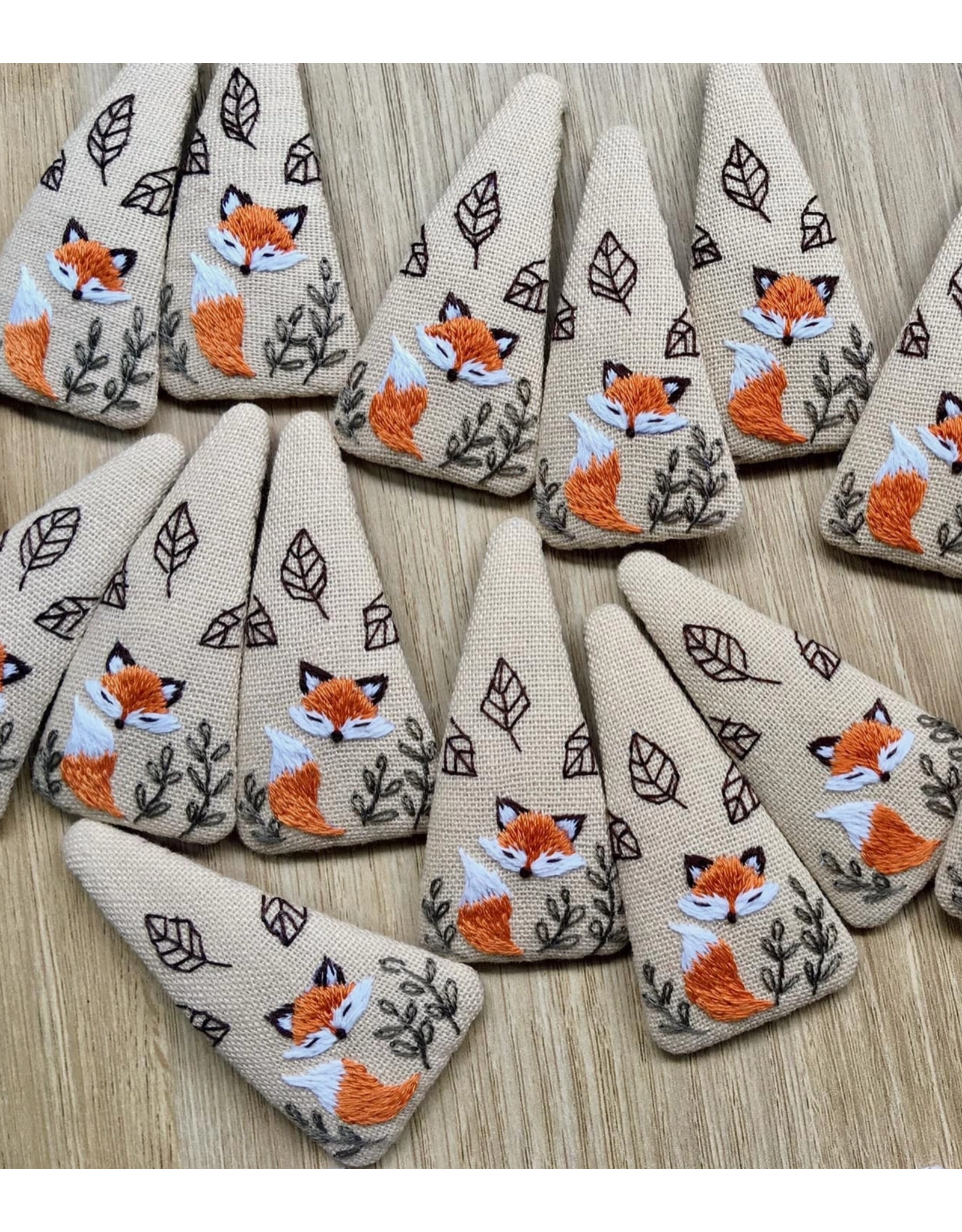 Quince Fables Fox Embroidered Hair Barrette - Quince Fables