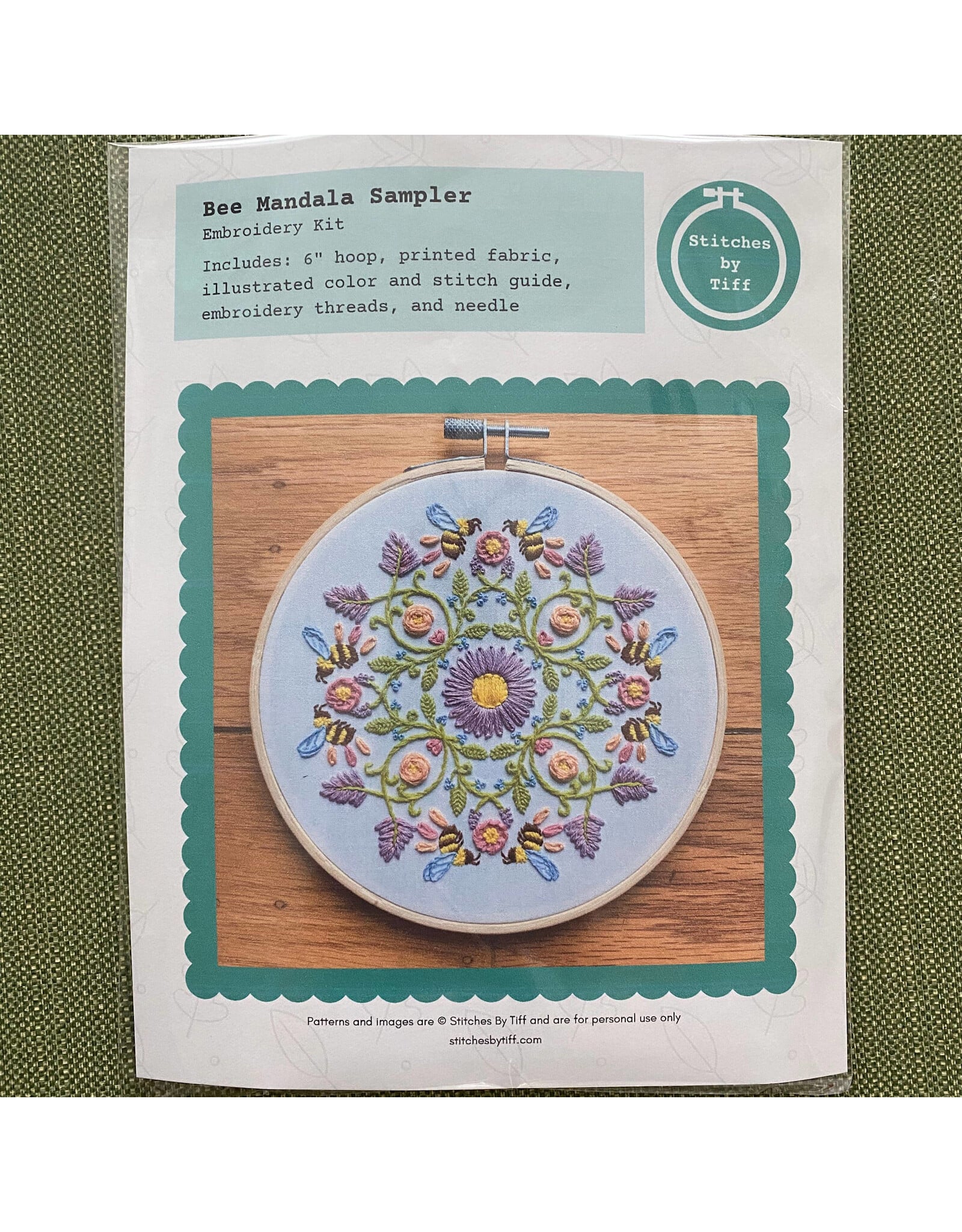 Stitches By Tiff Bee Mandala Sampler - Craft Diy Embroidery Kit - Stitches By Tiff