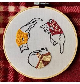 Stitches By Tiff Cozy Sweater Kitties - Craft Diy Embroidery Kit - Stitches By Tiff