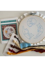 Stitches By Tiff Cozy Sweater Kitties - Craft Diy Embroidery Kit - Stitches By Tiff
