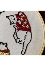 Stitches By Tiff Cozy Sweater Kitties - Craft Diy Embroidery Kit - Stitches By Tiff