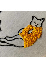 Stitches By Tiff Cozy Sweater Kitties - Craft Diy Embroidery Kit - Stitches By Tiff