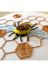 Stitches By Tiff Fuzzy Bumblebee - Craft Diy Embroidery Kit - Stitches By Tiff