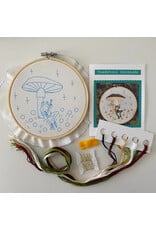 Stitches By Tiff Toadstool Serenade Frog & Mushroom Craft Diy Embroidery Kit - Stitches By Tiff
