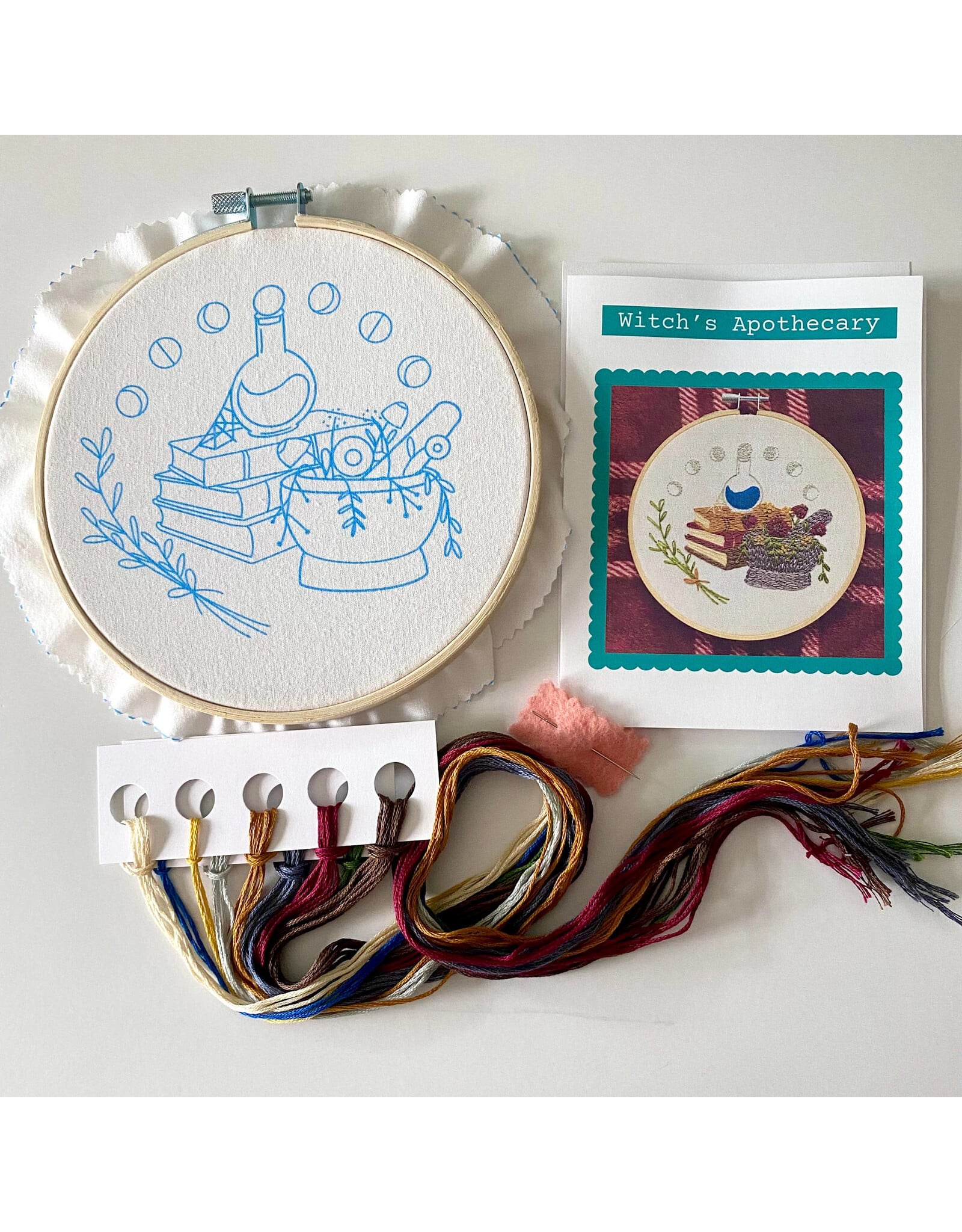 Stitches By Tiff Witch's Apothecary - Craft Diy Embroidery Kit - Stitches By Tiff