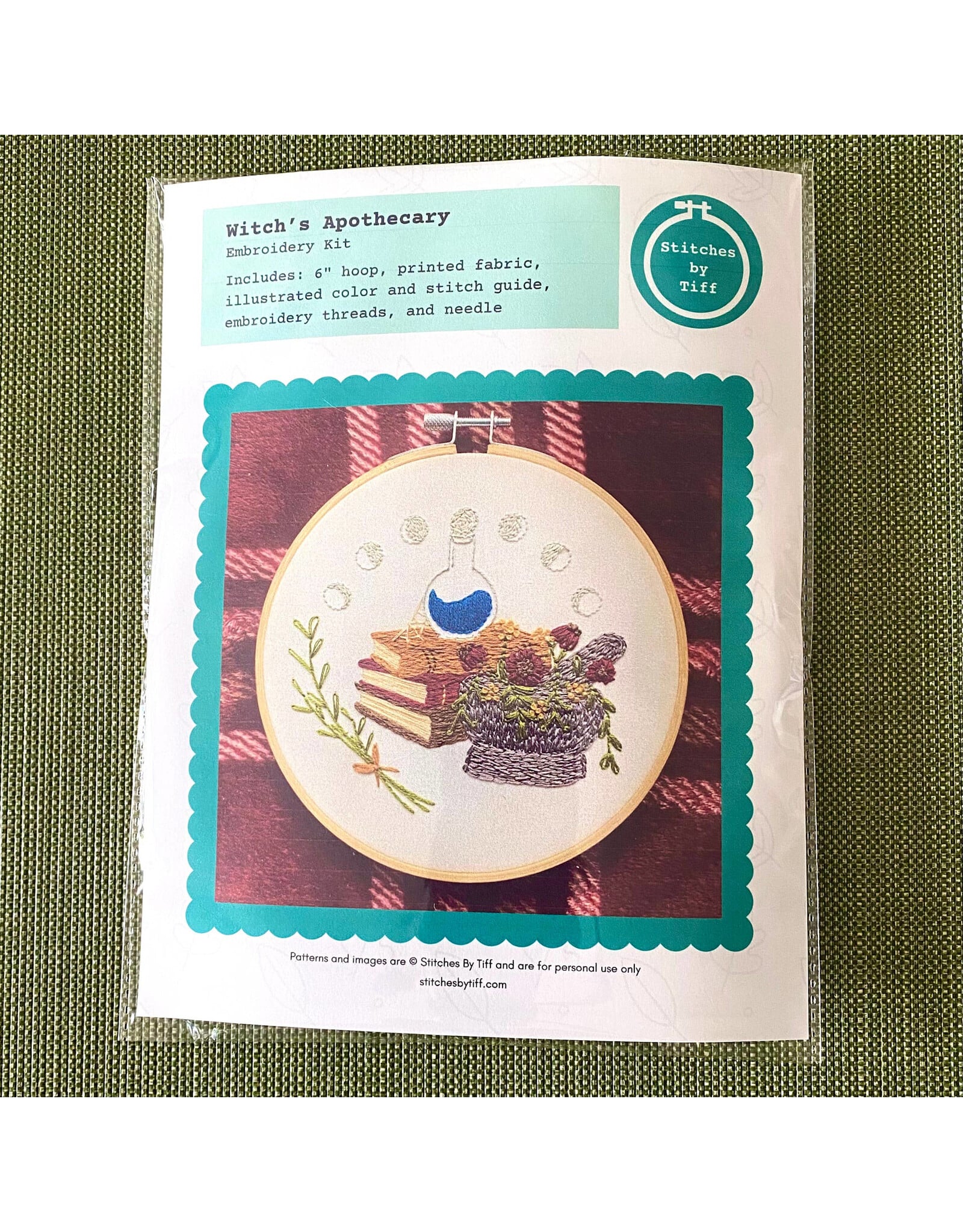 Stitches By Tiff Witch's Apothecary - Craft Diy Embroidery Kit - Stitches By Tiff
