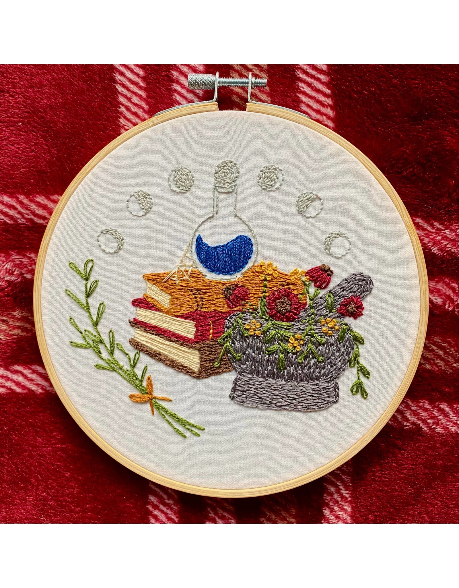 Stitches By Tiff Witch's Apothecary - Craft Diy Embroidery Kit - Stitches By Tiff