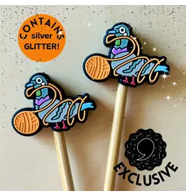 Comma Craft Co Stitch Stoppers - Glitter Pigeons - Comma Craft Co.