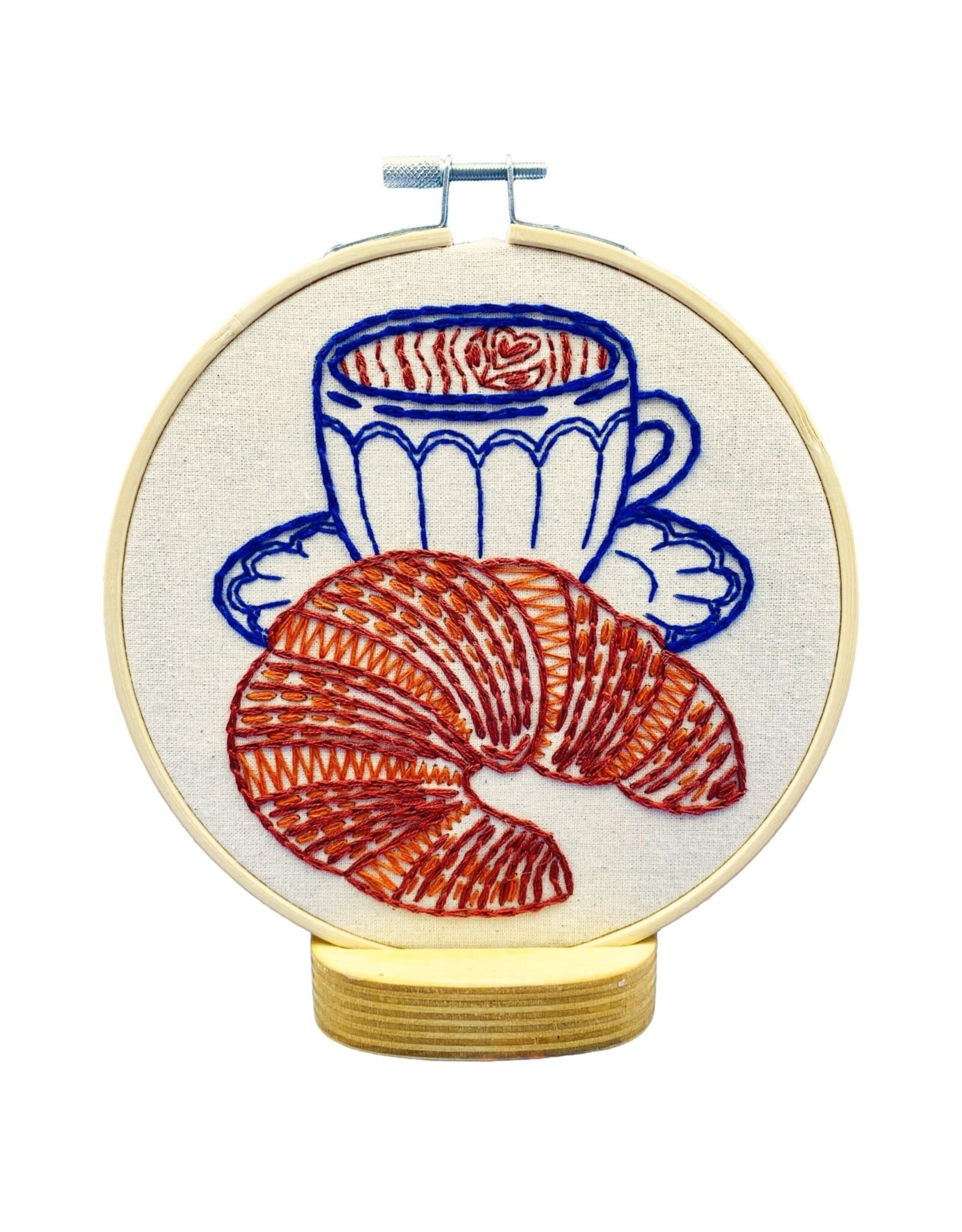 Hook, Line and Tinker Croissant Complete Embroidery Kit - Hook, Line and Tinker