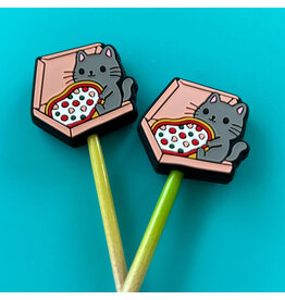 Comma Craft Co Stitch Stoppers - Cat on Pizza Box - Comma Craft Co.