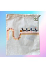 Comma Craft Co Pigeon Makes a hat drawstring project bag - Comma Craft Co.