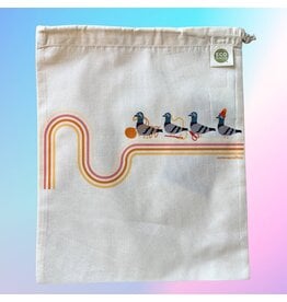 Comma Craft Co Pigeon Makes a hat drawstring project bag - Comma Craft Co.