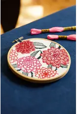 DMC Designer Embroidery Kit - Dahlias