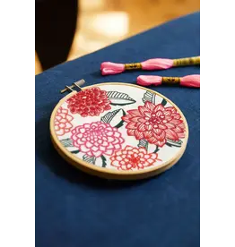 DMC Designer Embroidery Kit - Dahlias