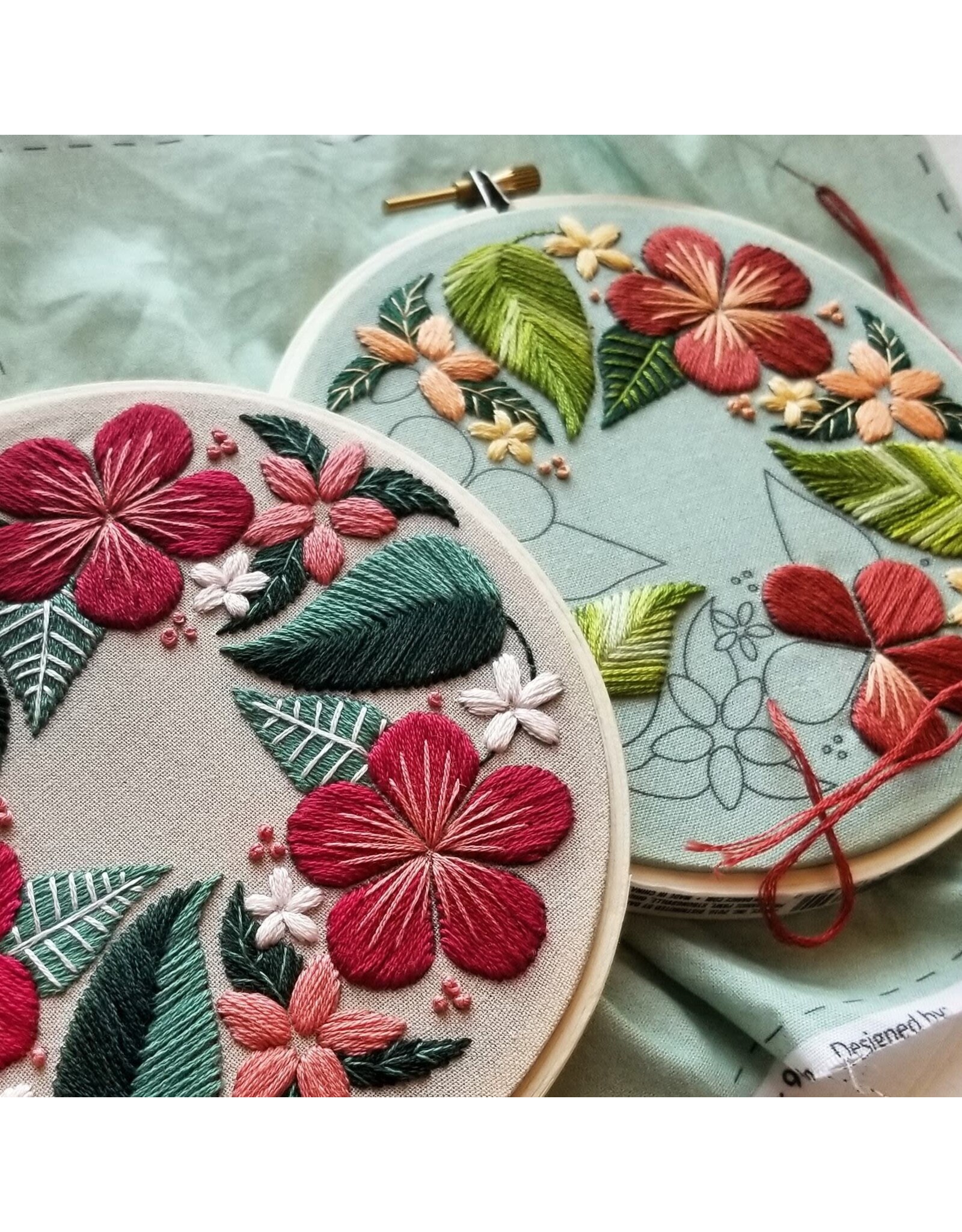 Jessica Long Embroidery Floral Flourish Embroidery Kit - Jessica Long Embroidery
