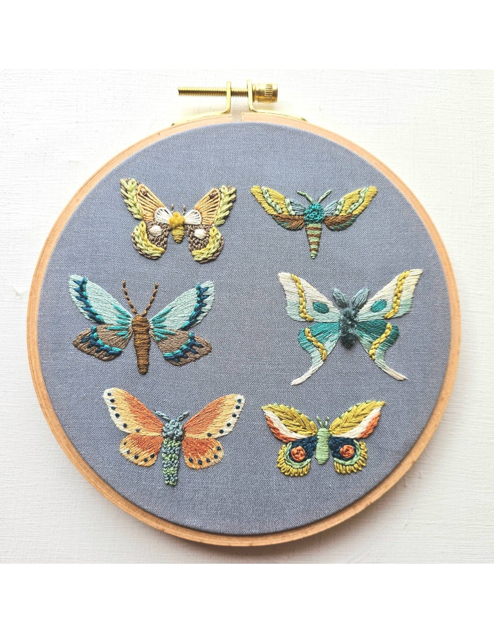 Jessica Long Embroidery Moth Sampler Embroidery Kit - Jessica Long Embroidery