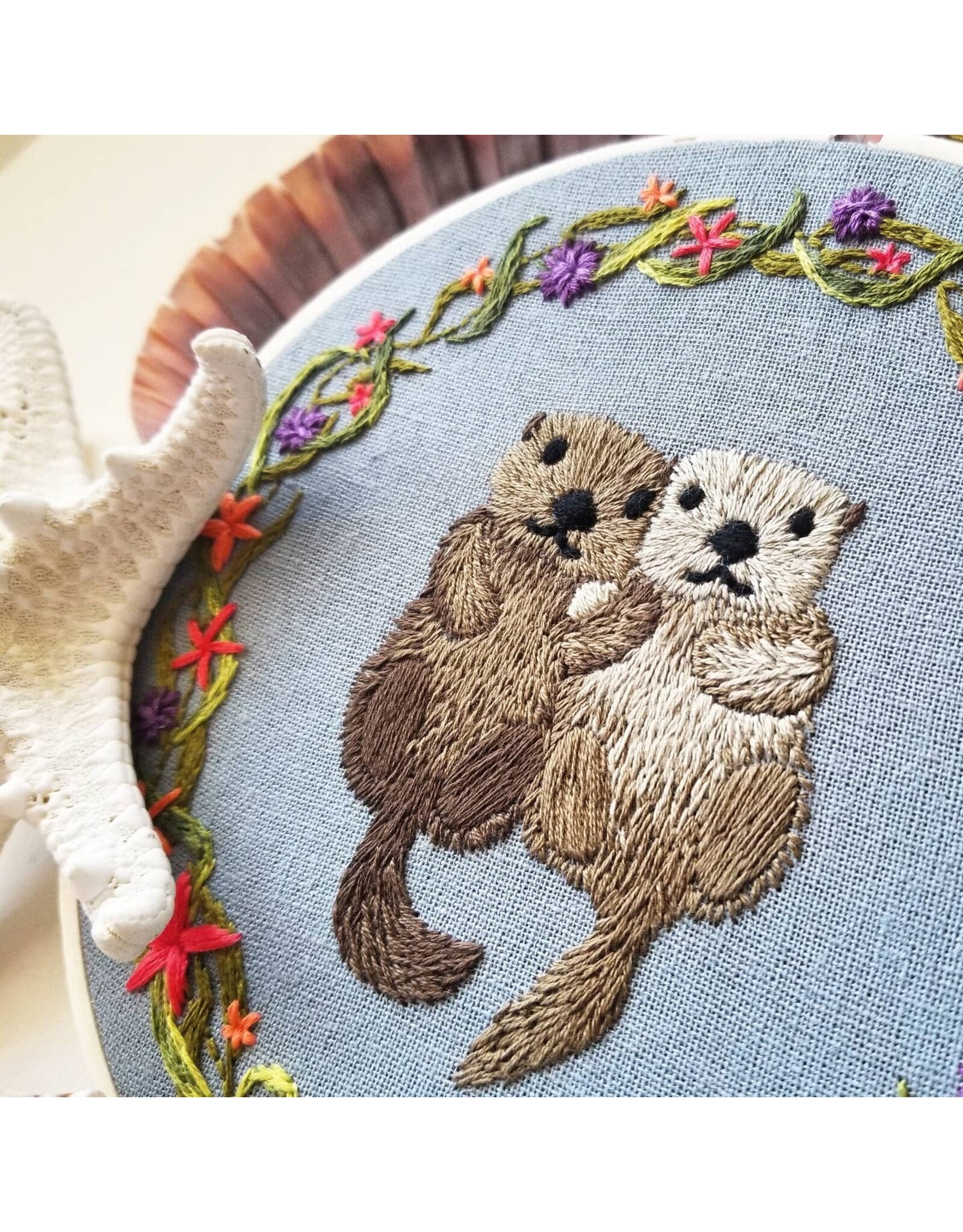 Jessica Long Embroidery Otterly Adorable Embroidery Kit - Jessica Long Embroidery