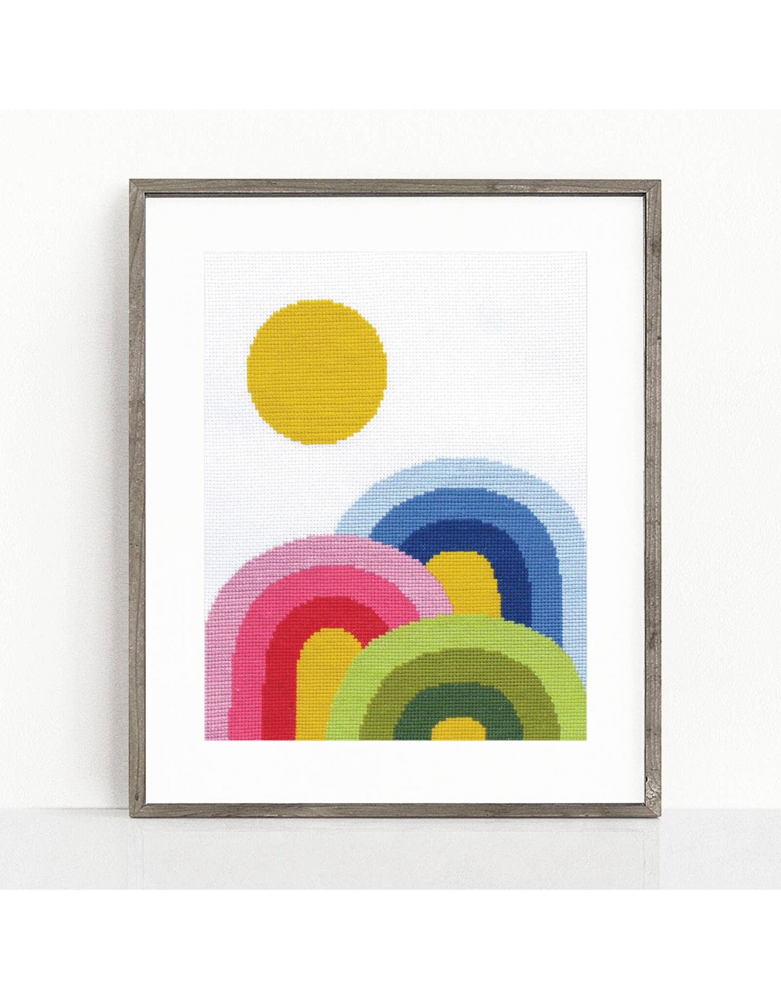 budgiegoods Rainbow Trifecta Cross Stitch Kit by budgiegoods