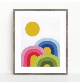 budgiegoods Rainbow Trifecta Cross Stitch Kit by budgiegoods