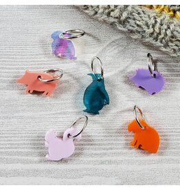 Colorful Critters Stitch Markers Acrylic Rings by Katrinkles