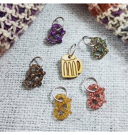 Pretzels Stitch Markers Acrylic Rings by Katrinkles