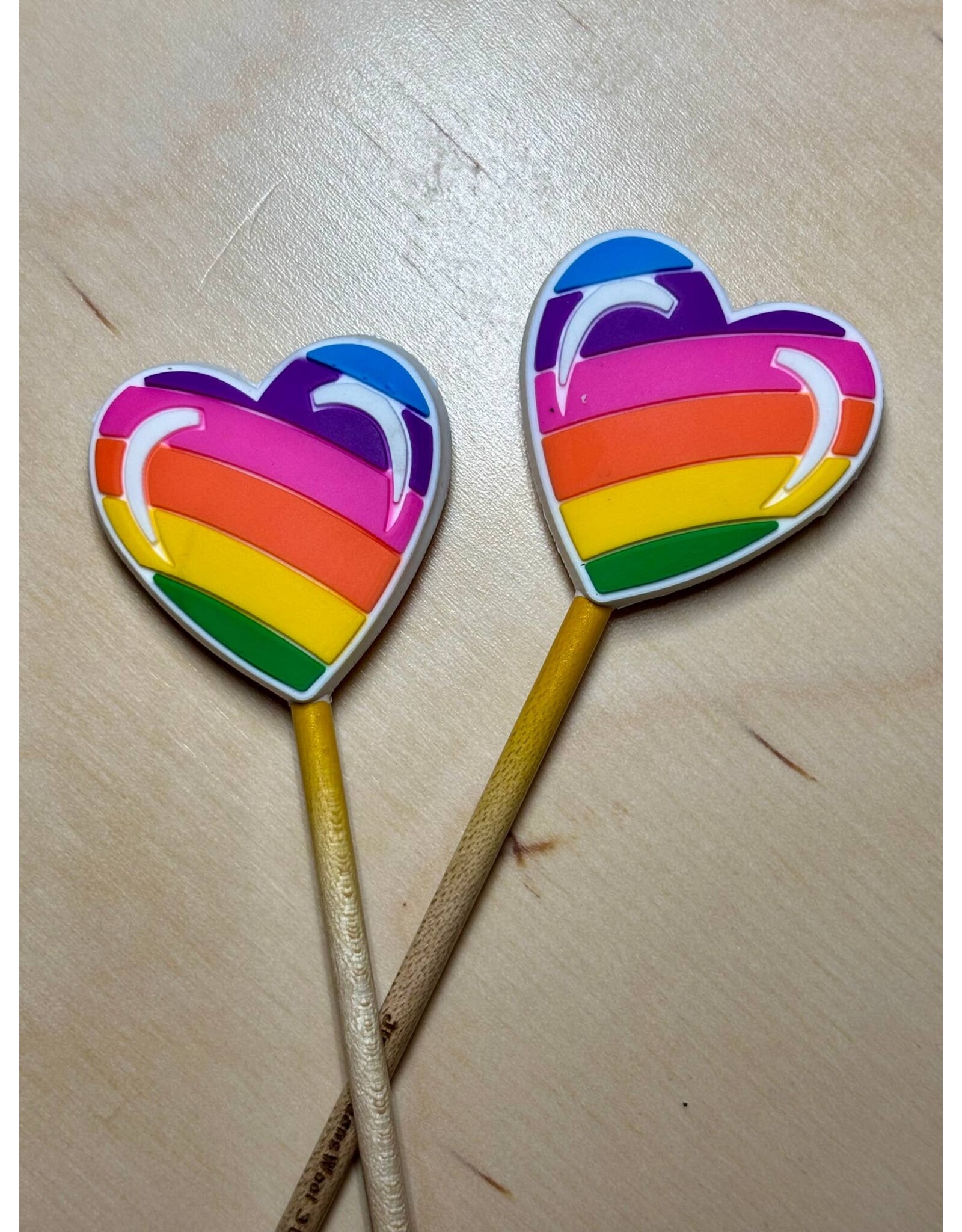 Comma Craft Co Stitch Stoppers -Retro Rainbow Heart - Comma Craft Co.