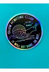 Comma Craft Co Slow Knitting Club Vinyl Sticker