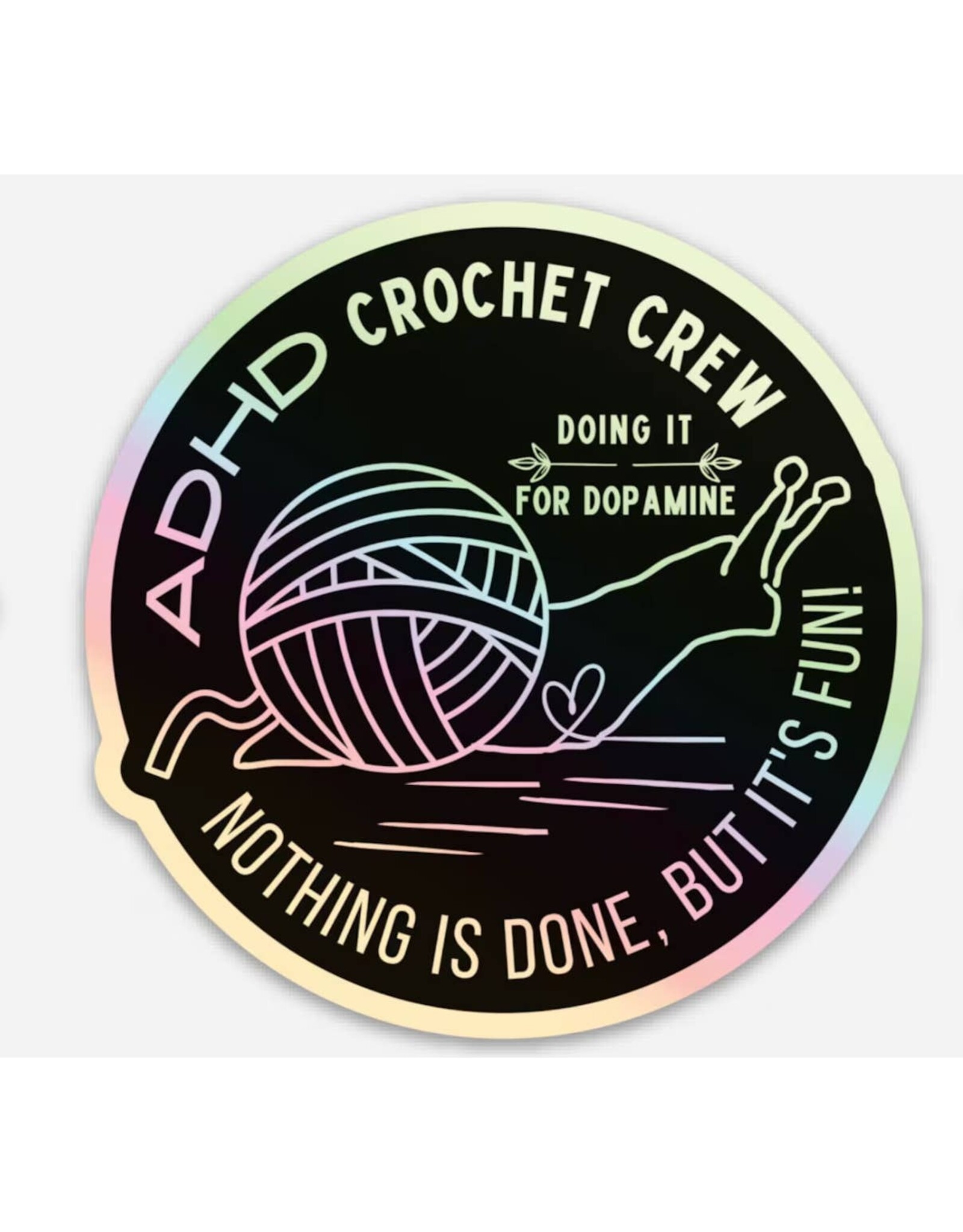 Comma Craft Co ADHD Crochet Club Vinyl Sticker