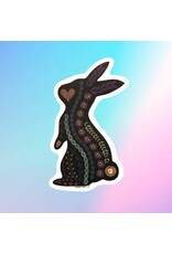 Comma Craft Co Embroidery Bunny Vinyl Sticker