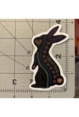 Comma Craft Co Embroidery Bunny Vinyl Sticker