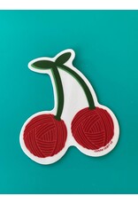 Comma Craft Co Yarn Cherries Vinyl Sticker