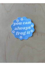 Comma Craft Co You Can Always Frog It Crochet Vinyl Sticker