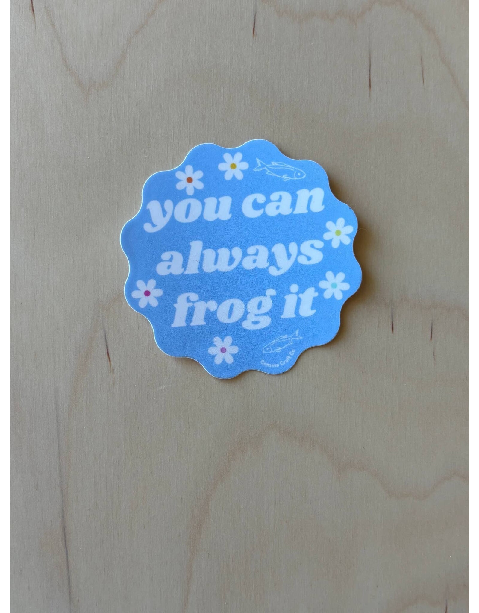 Comma Craft Co You Can Always Frog It Crochet Vinyl Sticker