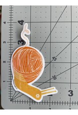 Comma Craft Co Yarn Snail Vinyl Sticker