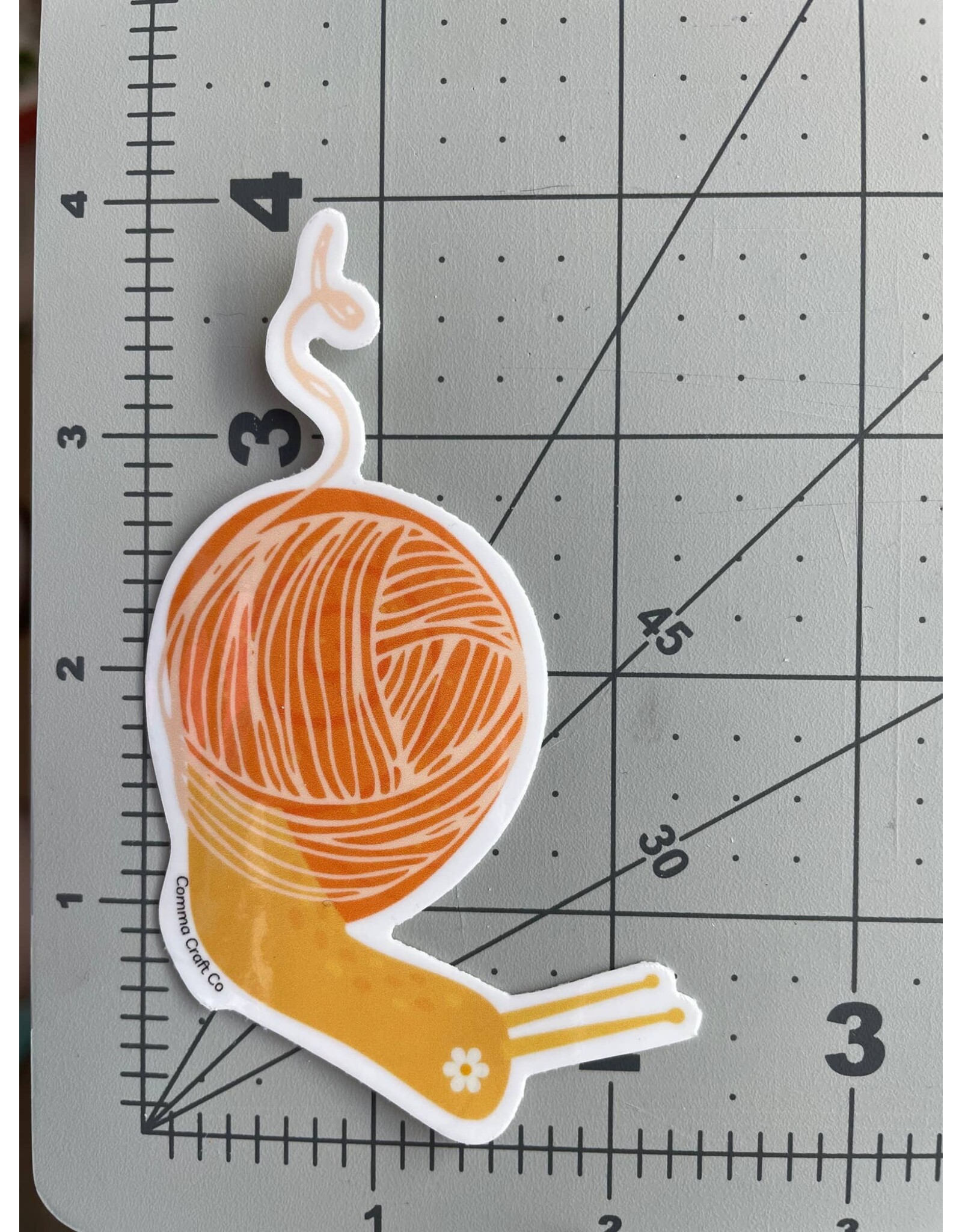 Comma Craft Co Yarn Snail Vinyl Sticker