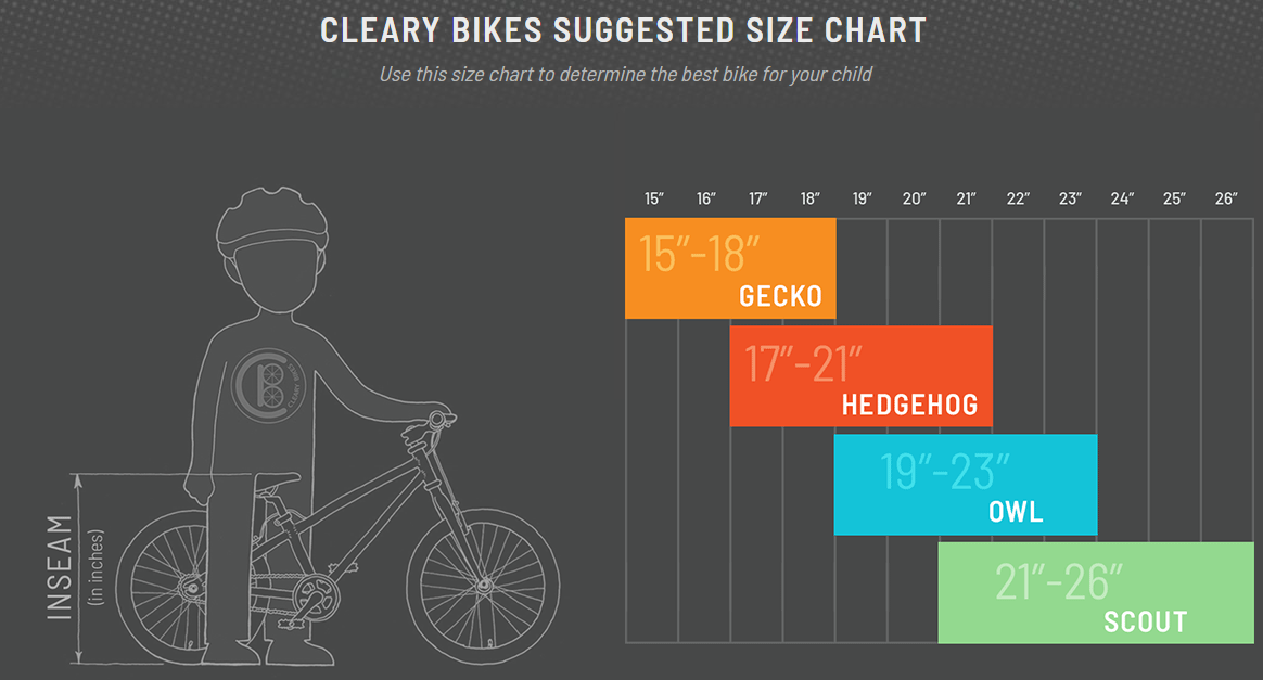 kids bike tire sizes