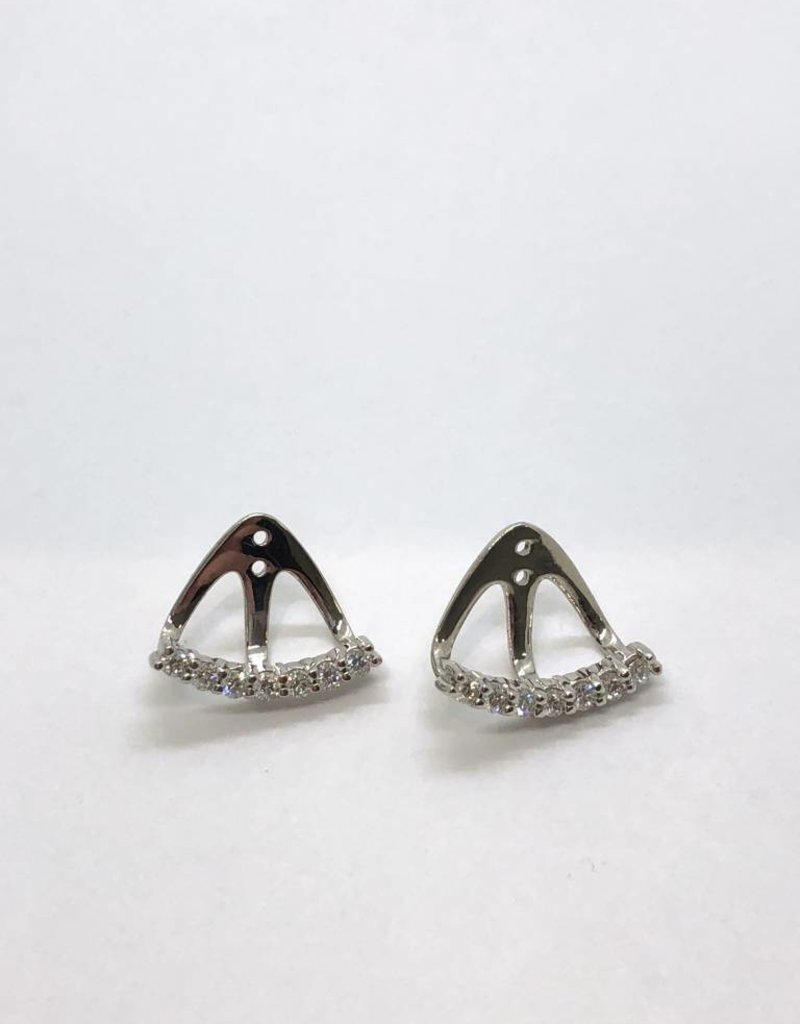 18 Karat White Gold Diamond Earring Jackets Luxury Diamond Company