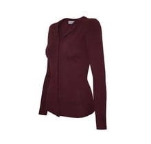 Burgundy Round Neck Cardigan