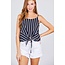 Take Me For A Ride Striped Top Navy