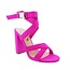 No More Running Block Heels Fuchsia