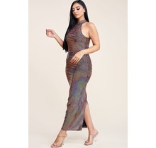 Runway Ready Hologram Midi Dress