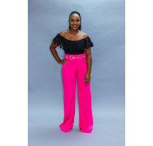 Check It Out Buckle Pants Pink