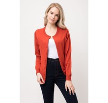 Rust Round Neck Cardigan