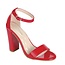 Get Even Block Heels Red