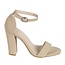 Get Even Block Heels Taupe