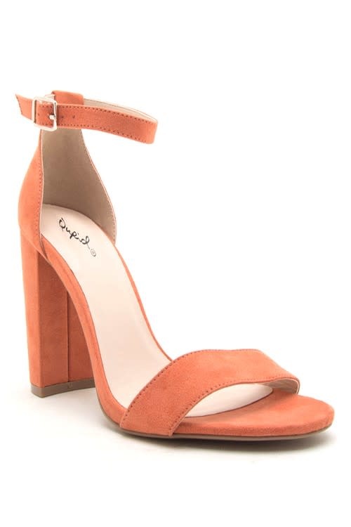 coral block heels