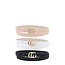 Buckled In 3PC Belt Set - Black/White/Blush