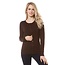 Chocolate Brown Round Neck Cardigan