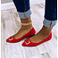Buckle Up Flats Red