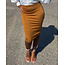 No Fuss Midi Skirt Camel